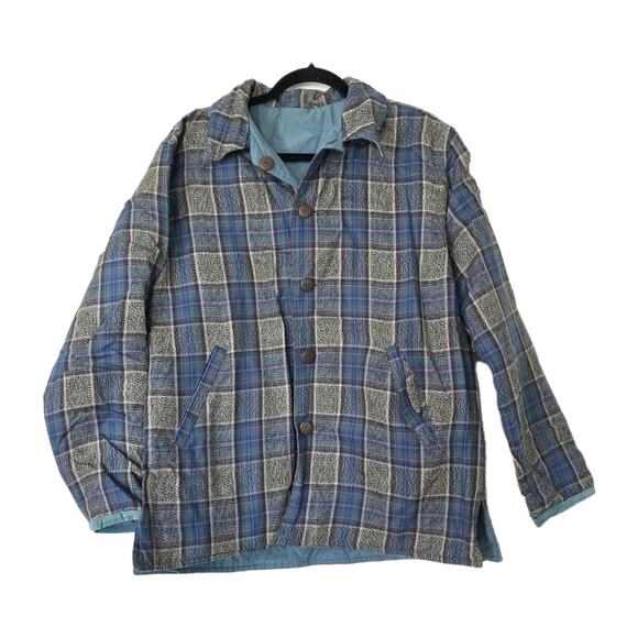 Vtg Northern Reflections Plaid Reversible Quilted Jacket Women M Chore Barn Farm - Picture 1 of 10